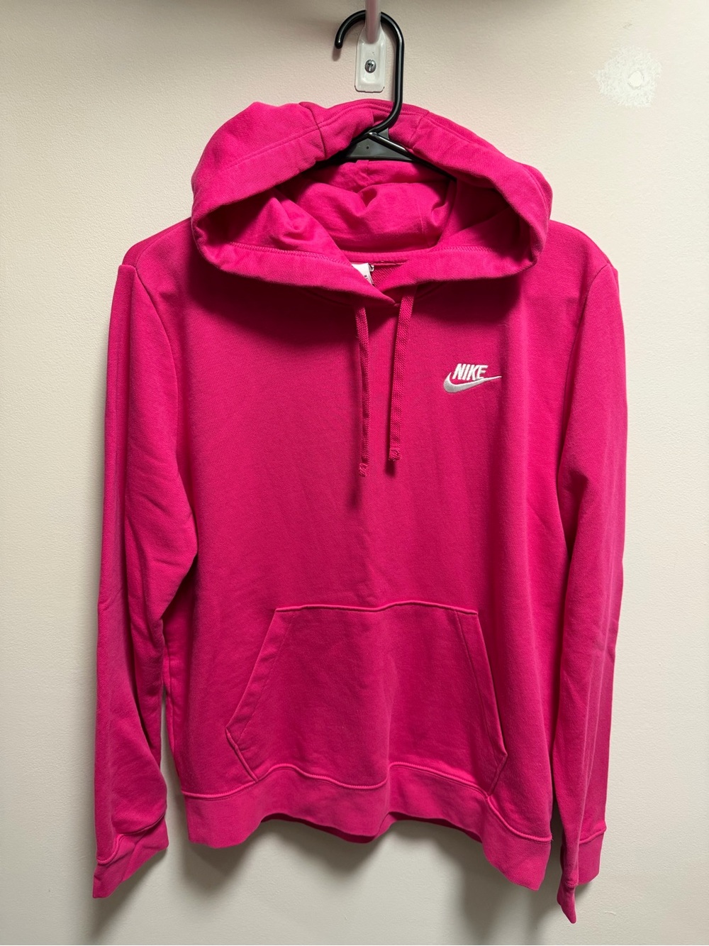 Nike Hot Magenta Hoodie with White Swoosh
